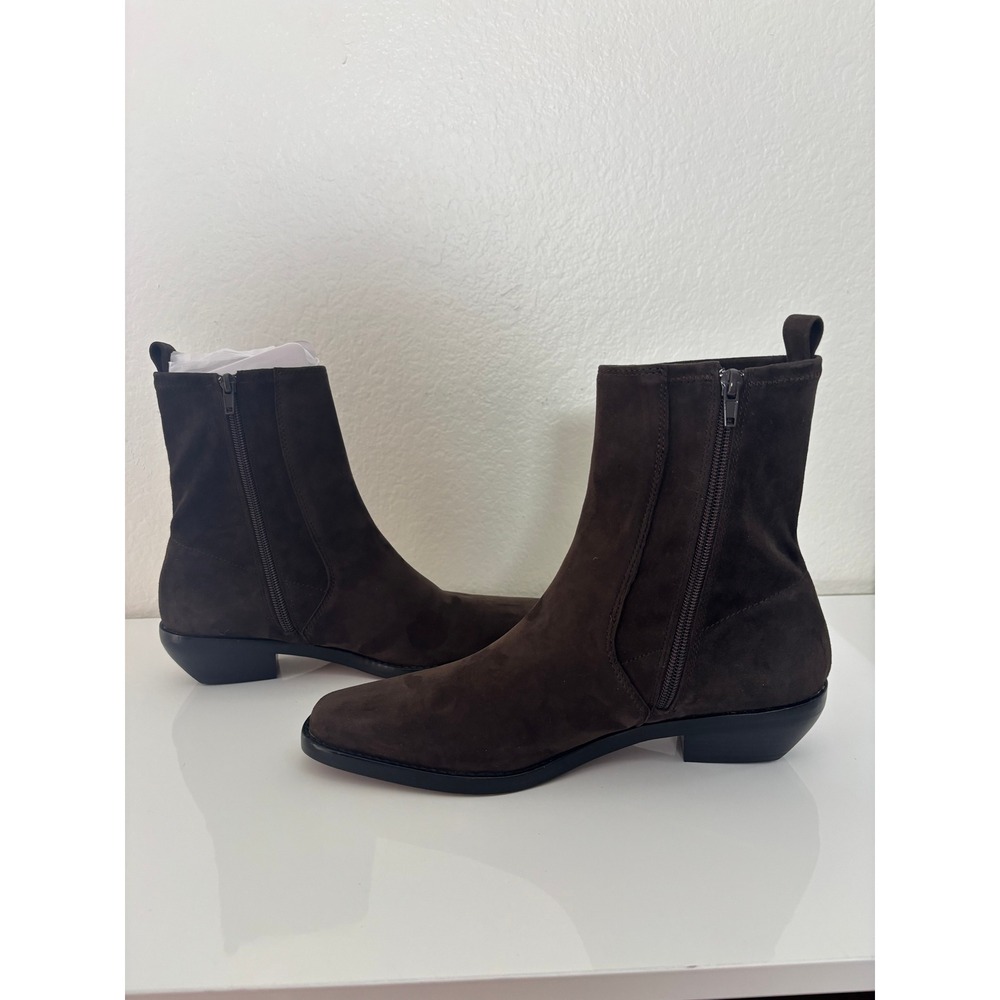 Madewell Idris Ankle Boot in Suede Dark Carob Brown NX430 Womens 9.5 NIB - Picture 4 of 9